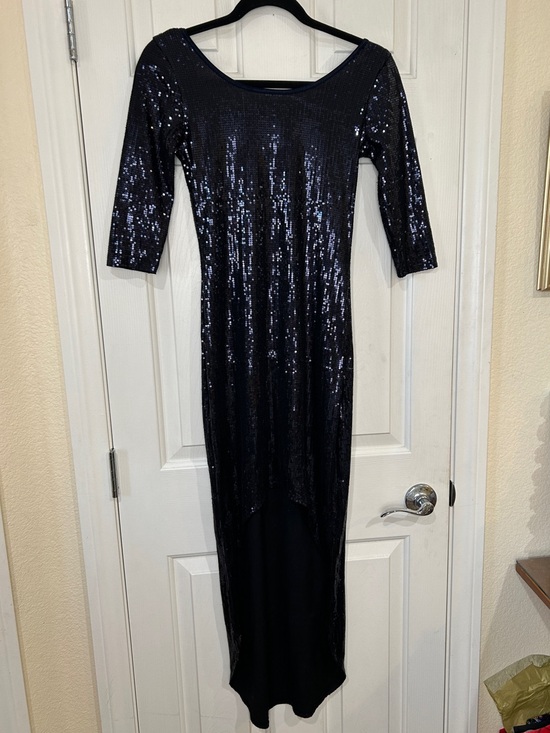 Lovely Day Dresses & Skirts - Lovely Day Sparkly Black Sequin High-Low Midi/Maxi Party Dress – Size Small
